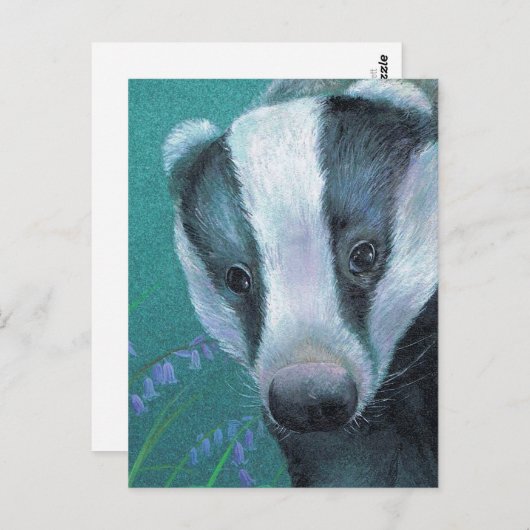 『設計図の森の狸』はがき ポストカード (正面/裏面)