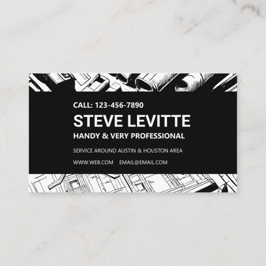 設計図はっきりした建築 名刺 (裏面)