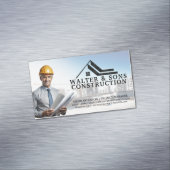 設計図を保持する設計者 | 建築サイト マグネット名刺 (インサイチュ)