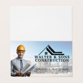 設計図を保持する設計者 | 建築サイト 名刺 (外部フラット)