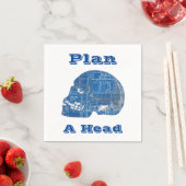 設計図を練ユーモアのあるる スタンダードカクテルナプキン (インサイチュ)