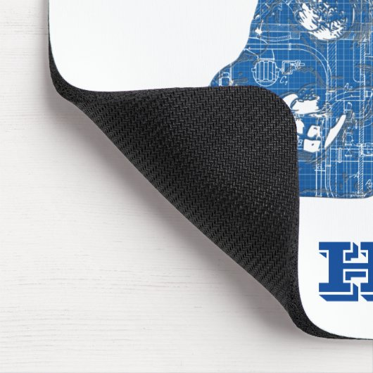 設計図を練ユーモアのあるる マウスパッド (コーナー)