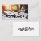 設計図を見るエンジニア 名刺 (正面/裏面)