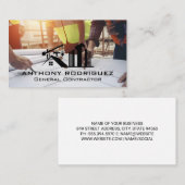 設計図を見るエンジニア | 建築 名刺 (正面/裏面)