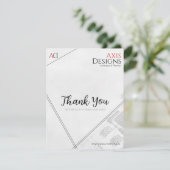 設計図サンキューカード付き建築デザイン サンキューカード (スタンド正面)