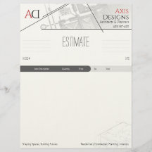 設計図テンプレート付き建築見積もりデザイン