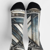 設計図デザイン – 建築家の装飾 ソックス (上部)