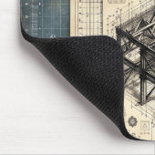 設計図デザイン – 建築家の装飾 マウスパッド (コーナー)