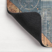 設計図デザイン – 建築家の装飾 マウスパッド (コーナー)