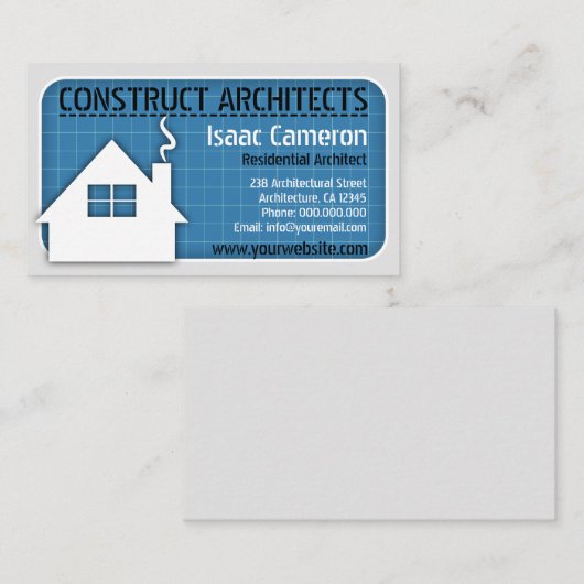 設計図プロフェッショナルアーキテクトの名刺 名刺 (正面/裏面)