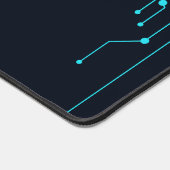 設計図モダン未来的コンピューティングインタフェース デスクマット (コーナー)