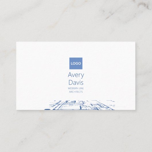 設計図モダン設計者 名刺 (裏面)