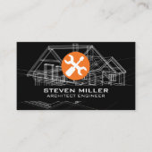 設計図回路図 | 建築家の大工ツール 名刺 (正面)