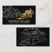 設計図回路図 | 建築家 | ブルドーザー 名刺 (正面/裏面)