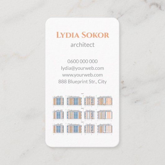 設計図書付きArchitector名刺 名刺 (正面)