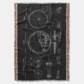 設計図素朴自転車の特許を投げる スローブランケット (正面縦)