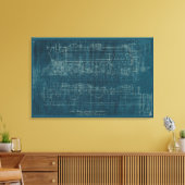 設計図Iのトレーニング キャンバスプリント (インサイチュ (リビング))