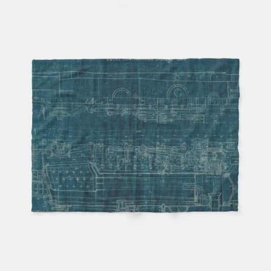 設計図Iのトレーニング フリースブランケット (正面(横))