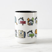 設計実在されたエステートコーヒーカップ ツートーンマグカップ (中央)