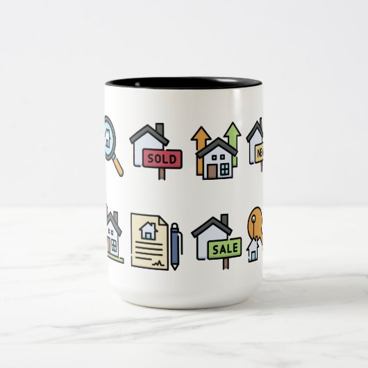 設計実在されたエステートコーヒーカップ ツートーンマグカップ (中央)