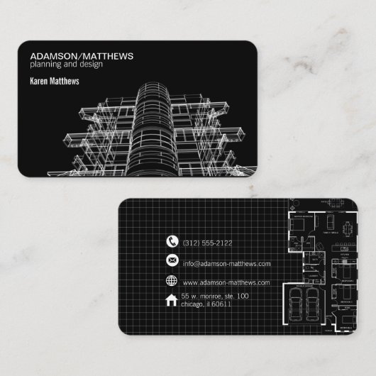 設計者設計者は名刺を作成 名刺 (正面/裏面)