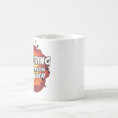 設計-数学のようしかし大声でです コーヒーマグカップ (中央)