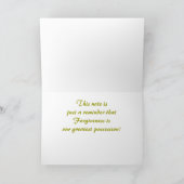 許されたオリーブ挨拶状 カード (内部)