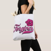 許されたハイビスカス トートバッグ (クローズアップ)