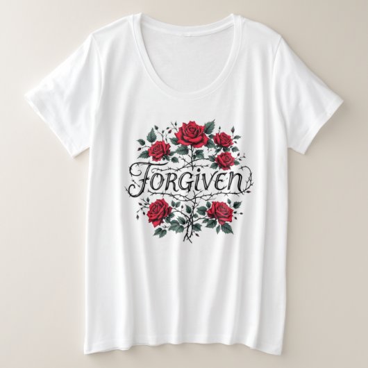 許されたプラスサイズの女性のティー プラスサイズTシャツ (デザイン正面)