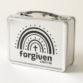 許されたルカ7:48クリスチャン弁当箱 メタルランチボックス (裏面)