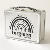 許されたルカ7:48クリスチャン弁当箱 メタルランチボックス (正面)