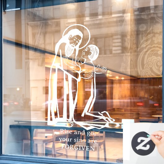 許された放蕩息子の画像ウィンドウの貼り付け ウィンドウサイン (カフェ窓)