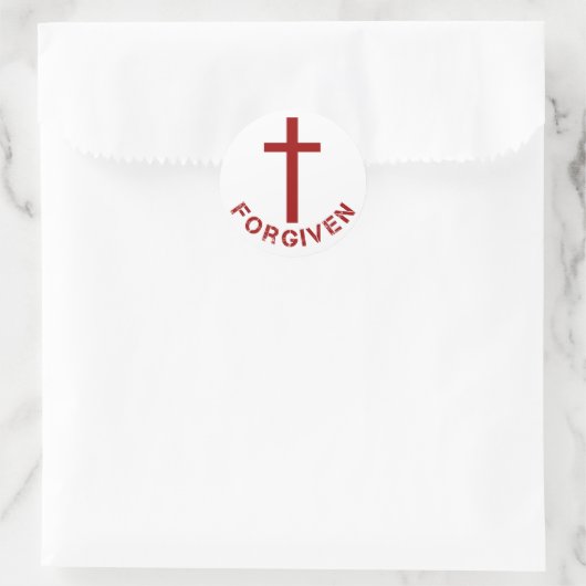 許された赤十字と文字クリスチャンデザイン ラウンドシール (バッグ)