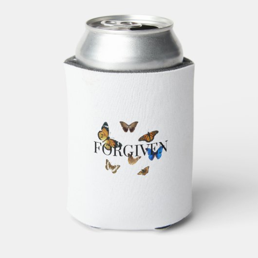 許された – 美しい蝶 – 昆虫 缶クーラー (缶裏面)
