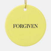 許された – 黒 – 聖書 セラミックオーナメント (正面)