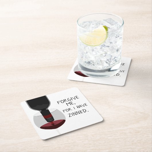 許してくれ俺はコースターを愛した スクエアペーパーコースター (インサイチュ)