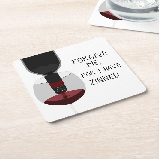 許してくれ俺はコースターを愛した スクエアペーパーコースター (アングル)