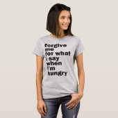 許してくれ腹が減った Tシャツ (正面フル)
