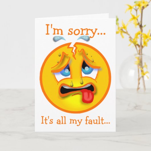 許してくれ カード (黄色い花)