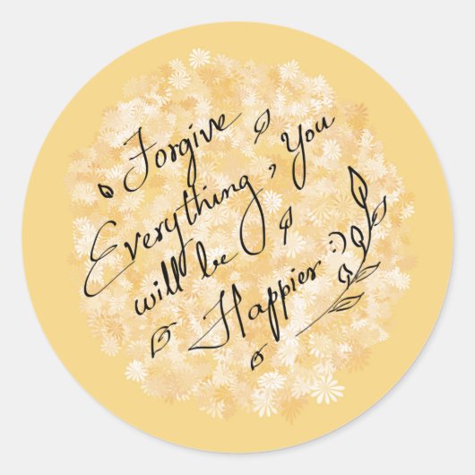 許して幸せになるフローラ ミニマル ラウンドシール (正面)