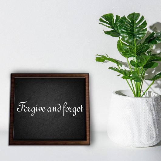 許して知恵忘れことわざ炭ポスター ポスター