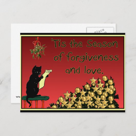 許しと愛のクリスマスのはがき シーズンポストカード (正面/裏面)