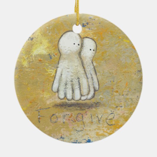 許しの治療の回復幽霊過去の芸術 セラミックオーナメント (裏面)