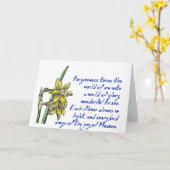 許しの贈り物は、ノテカードで折りたたまれた カード (黄色い花)