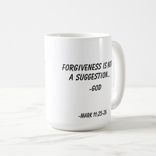 許しは提案の神カスタマイズそれをではないです コーヒーマグカップ (正面右)