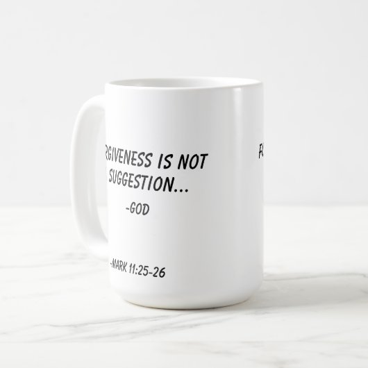 許しは提案の神カスタマイズそれをではないです コーヒーマグカップ (正面左)