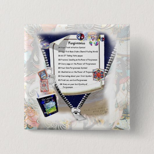 許しボタン 缶バッジ (正面)