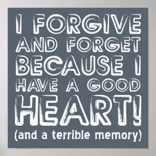 許し忘れおもしろいの看板 ポスター (正面)