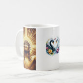 🌿✨許し楽しむて平和の味 コーヒーマグカップ (正面左)