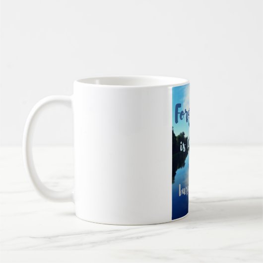 許し焼き橋レイク引用文 コーヒーマグカップ (左)